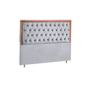 Cabeceira  cor Prata com Madeira - 1.40 m - 2M Moveis