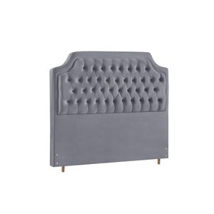 Cabeceira Casal  - Cinza com Grafite - 1.40 m - 2M Moveis