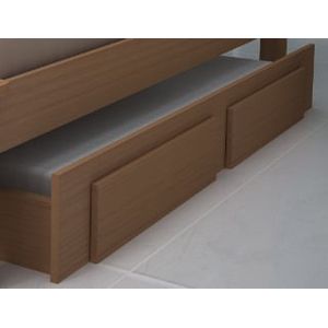 Kit Bi-Box Solteiro 2 Gavetas Amêndoa - Bom Pastor