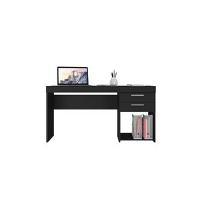 Mesa Para Escritório Nogal Preto com 2 Gaveta - Notavel