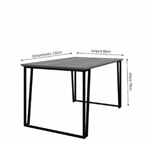Mesa Lisa Metalon Madeira 1.30m x 0.30m - Cimol