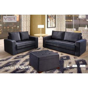 Sofa Tokio Cor Grafite Tecido Ravena Jolie - Viber Estofados