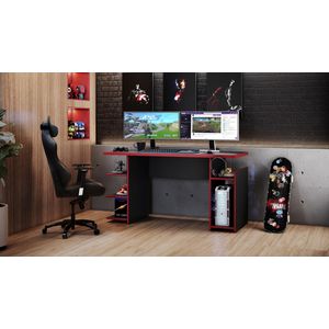Mesa Gamer NT2065 Preta/Vermelha - Notavel