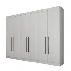 Guarda Roupa Genova 6 Portas Branco MDF - 2.70m x 2.30m - Bianchi