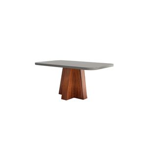 Mesa Malibu  com Vidro Grafite - 1.80m x 0.90m - Bom Pastor