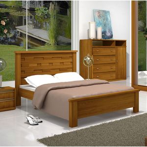 Cama Casal New Vigor - 1.40m - Cor Naturale - Bom Pastor