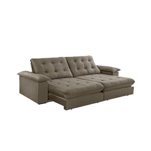 Sofá Grecia  - Cor Cappuccino - Mola Ensacada Pillow 25cm  - L. 2.50m -  Teixeira