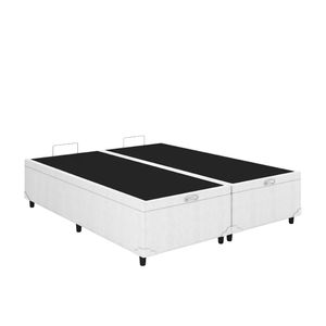 Bau Queen 158X198X44 Corino Branco Linhao - House