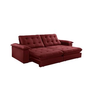 Sofá 2.90 Grecia Tec.323 Bordo Mola Ensacada Pillow 25cm  A.1.70 - Teixeira