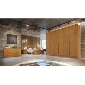 Guarda Roupa Ibiza 6 Pts Nature L2.75 A2.45 100% Mdf - Bianchi