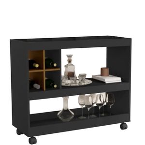 Aparador Bar Jb 4050 Luxo Preto/Nature L.0.90 - Jb Bechara