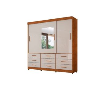 Guarda Roupa New Star 3Pts 9Gav.C/Esp C/Pés Cinamomo/Off Ref.14227 L.1.80 A.2.17 - Salleto