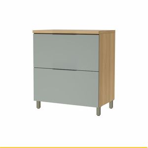 Marquesa Balcão 1P Basc 1G L.0.80 100% Mdf Nature/Verde - Nesher
