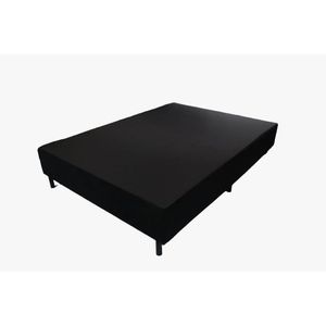 Base Box 1.38 X 188 X 25 Suede Preto - Nosso Sonho