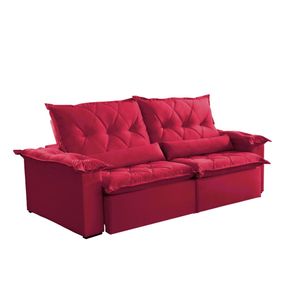 Sofá 2.40 Ouro Preto Tec.Jolie 62 Vermelho 20cm a.1.80- Montano