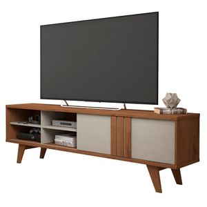 Bancada Paraty Para Tv de Até 60 Polegadas Cor Savana/Off White - Permóbili