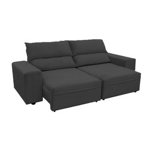 Sofa 2.00 Mexico Molas Ensacadas Ret/Recl Tec.Tk-618 Cinza A.1.40 = Smp